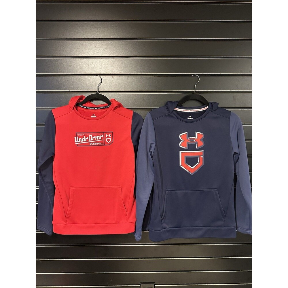 NWOT. Lot of 2 Boys size Large Under Armor Baseball Hoodies